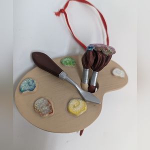 Artist-Painter's Pallet Ornament Hard resin, 3D  Like New